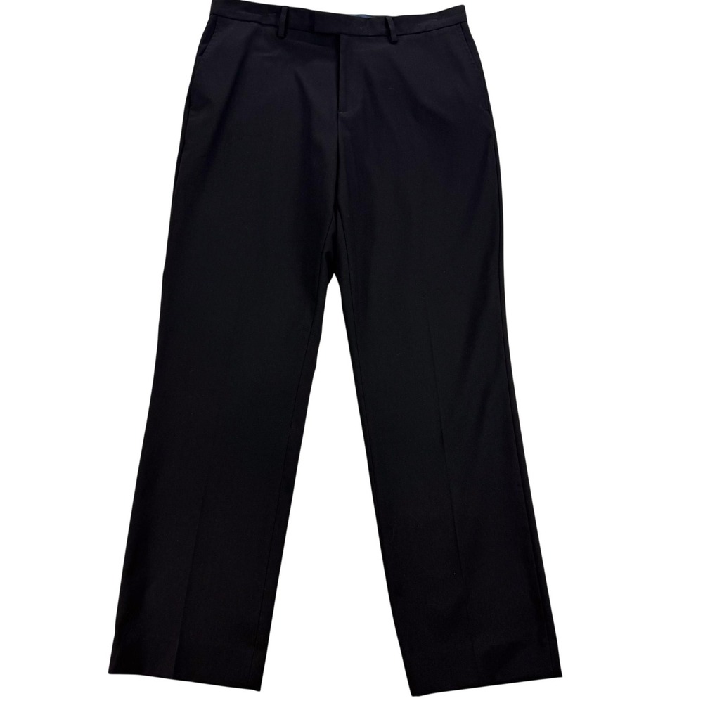 Banana Republic Dress Pants Mens 35x31 Black Slim Fit Stretch Flat Front Office‎